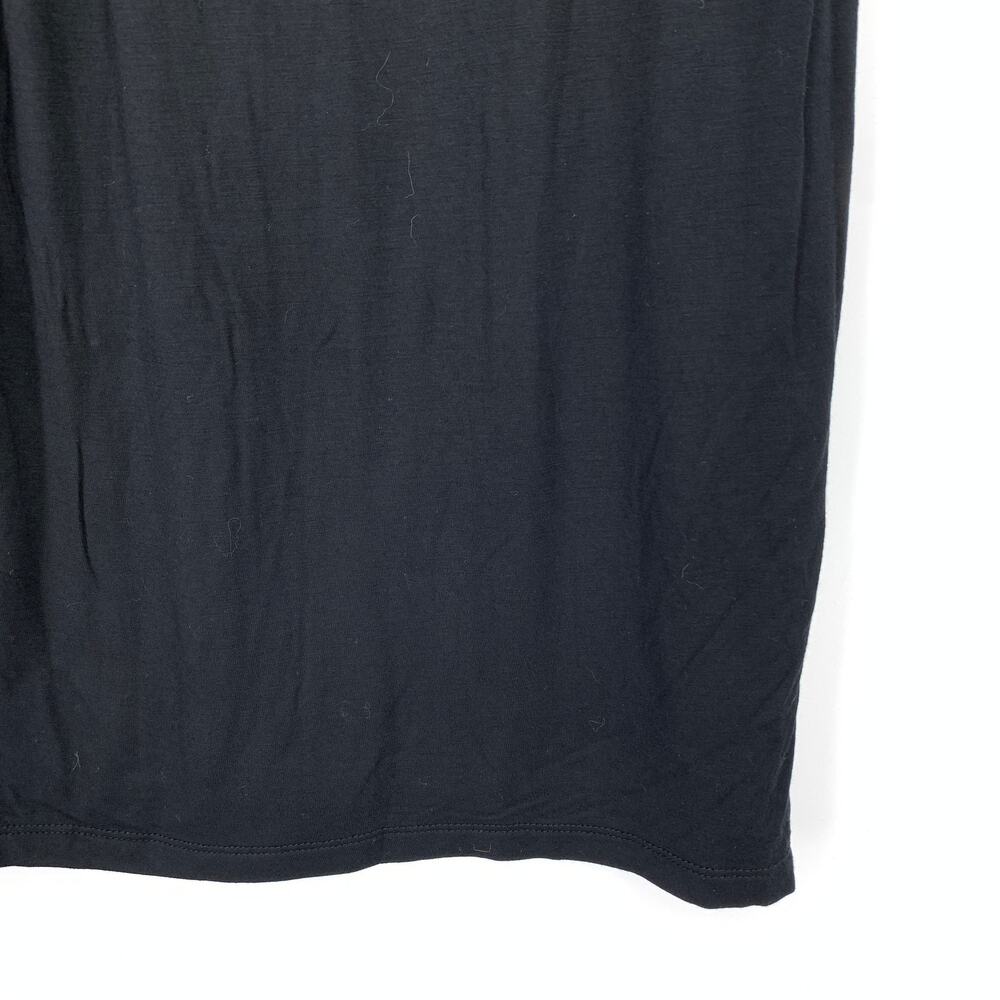 Bordeaux Sleeveless Dress Womens Size Small Black Draped Front Jersey Knit - Picture 4 of 6